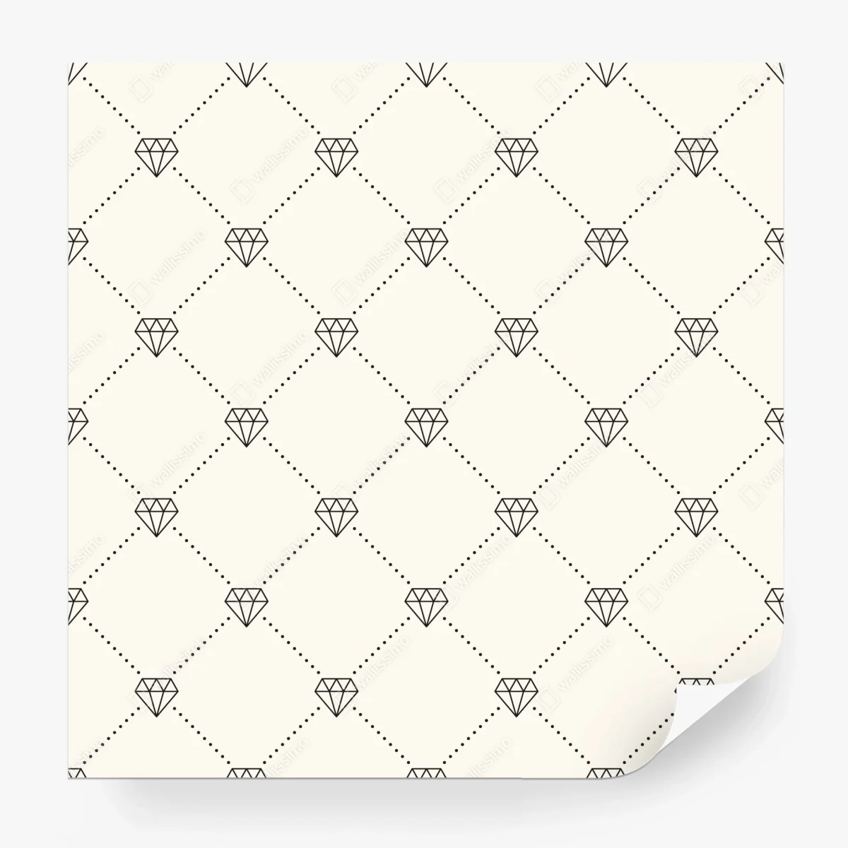 Fototapete diamentgittermuster auf beigem hintergrund – Wallnifity®