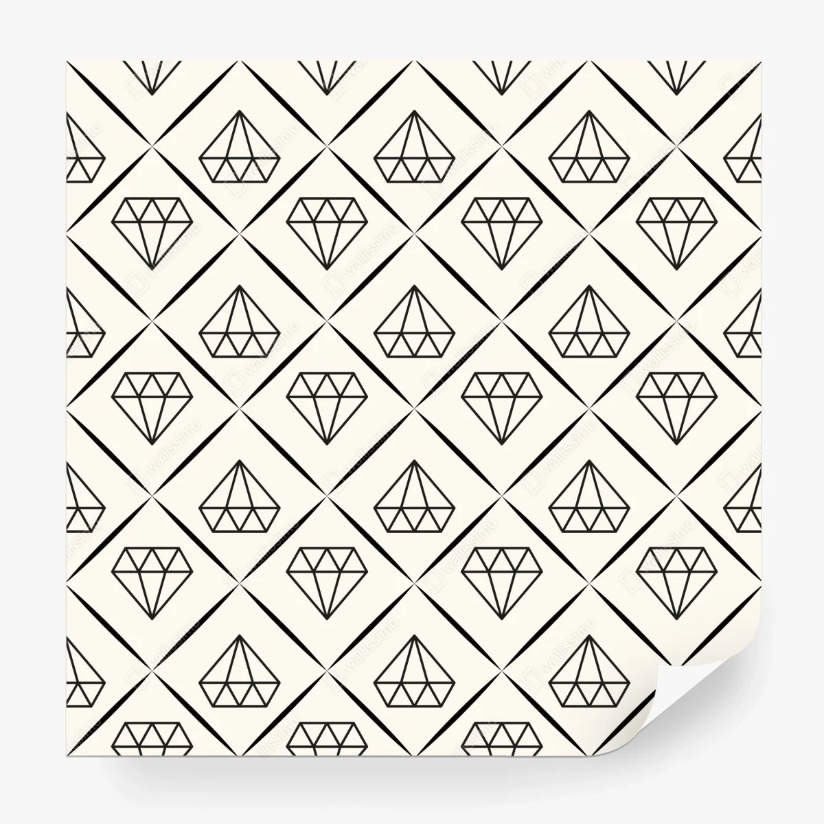 Fototapete geometrisches diamantmuster – Wallnifity®