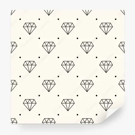 Fototapete minimalistisches diamantenmuster mit punkten – Wallnifity®