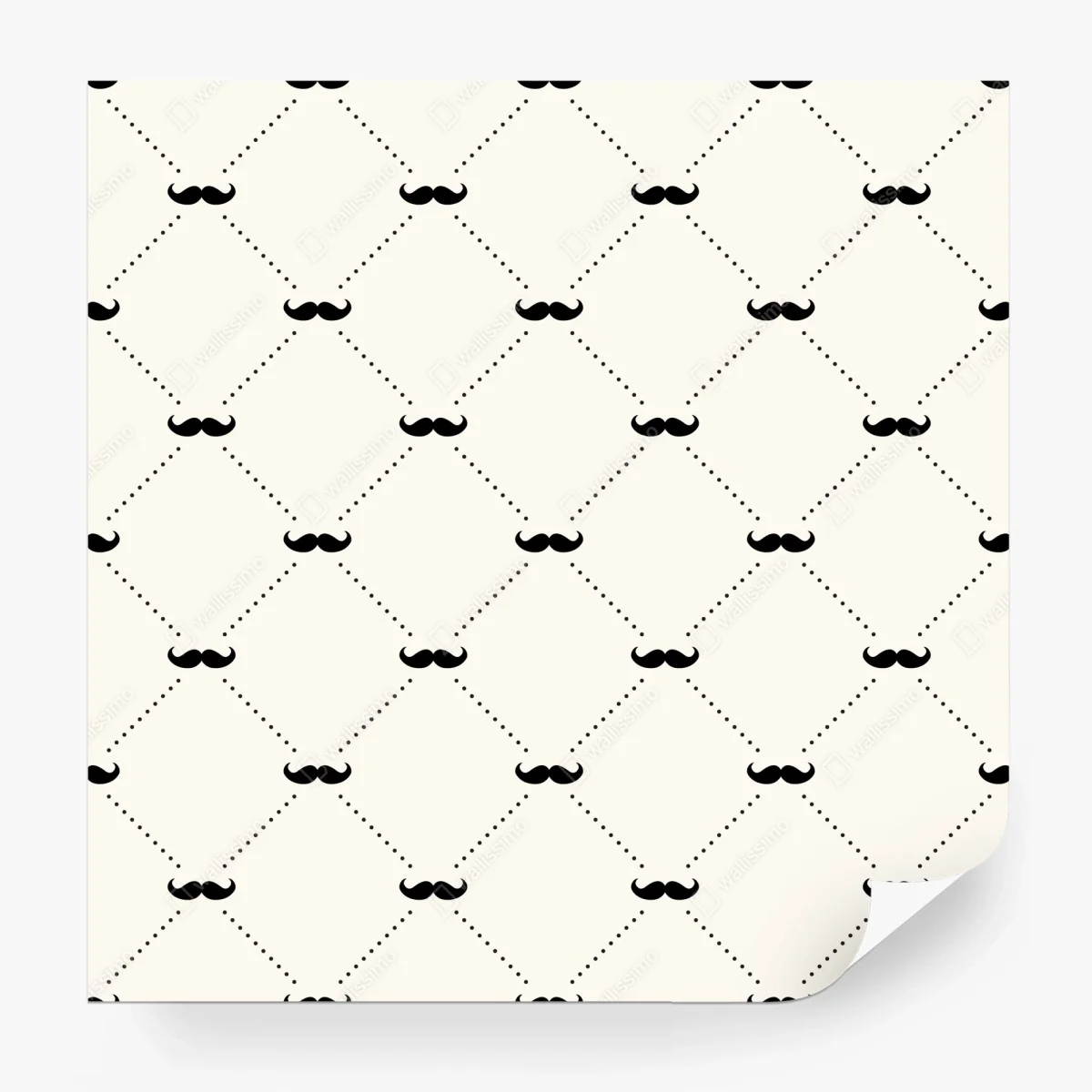 Fototapete verspieltes schnurrbartmuster – Wallnifity® Fototapete verspieltes schnurrbartmuster – Wallnifity®