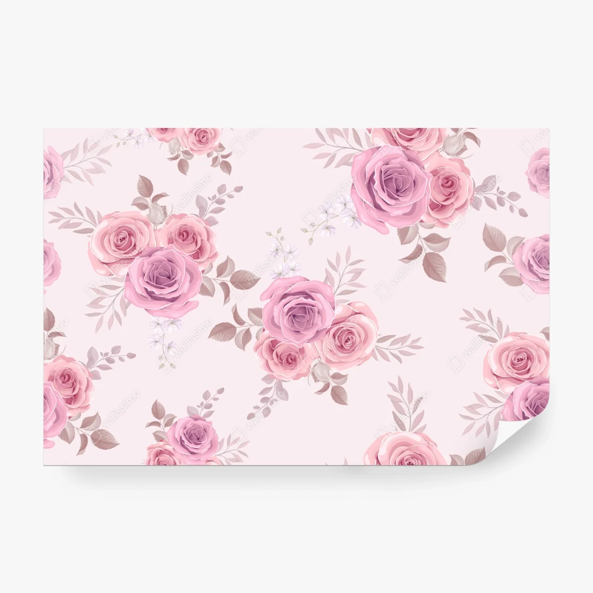 Fototapete zartes rosa rosenmuster – Wallnifity®