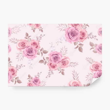 Fototapete zartes rosa rosenmuster – Wallnifity®