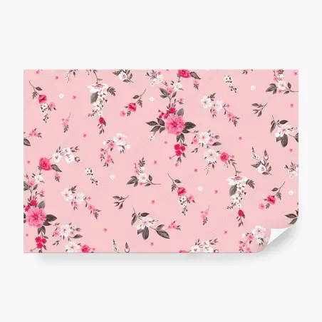 Fototapete zartes rosa blumenmuster – Wallnifity®