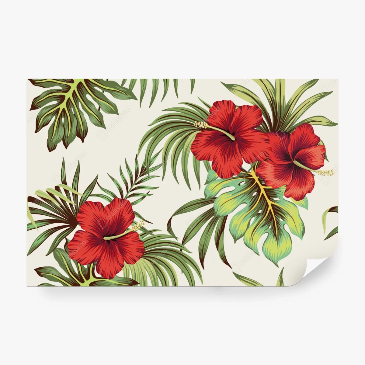 Fototapete tropisches hibiskusmuster – Wallnifity® Fototapete tropisches hibiskusmuster – Wallnifity®