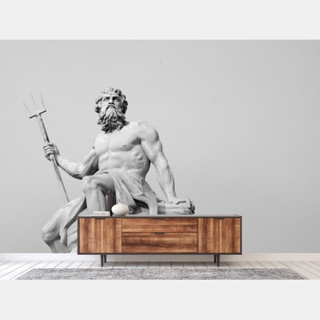 Fototapete Neptun klassisches standbild in monochrom – Wallnifity®