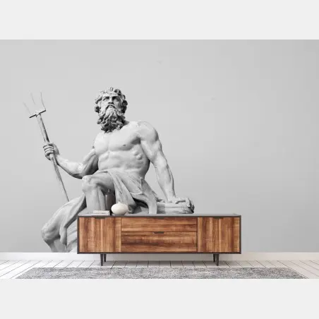 Fototapete Neptun klassisches standbild in monochrom – Wallnifity®