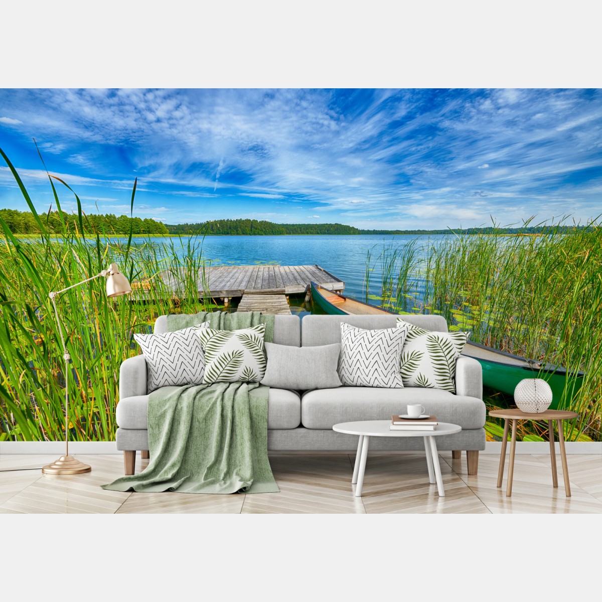 Fototapete ruhiger sommersee in Masuren – Wallnifity®