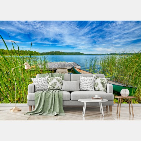 Fototapete ruhiger sommersee in Masuren – Wallnifity®