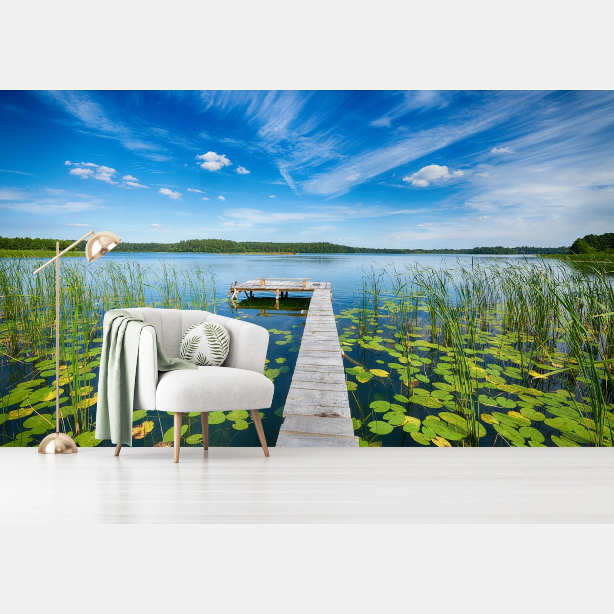 Fototapete steg in Masuren im sommer – Wallnifity®