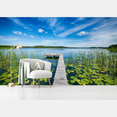 Fototapete steg in Masuren im sommer – Wallnifity®