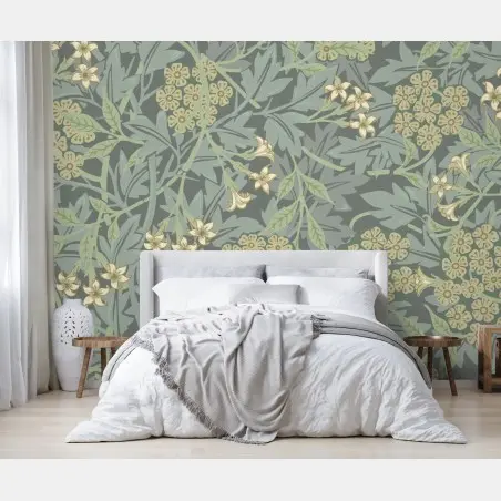 Fototapete vintage botanisches blumenmuster – Wallnifity®
