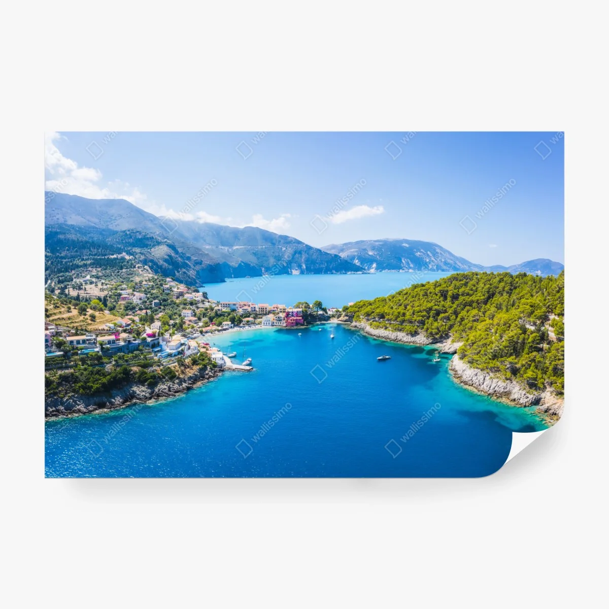 Fototapete sonnige bucht mit türkisfarbenem wasser – Wallnifity®