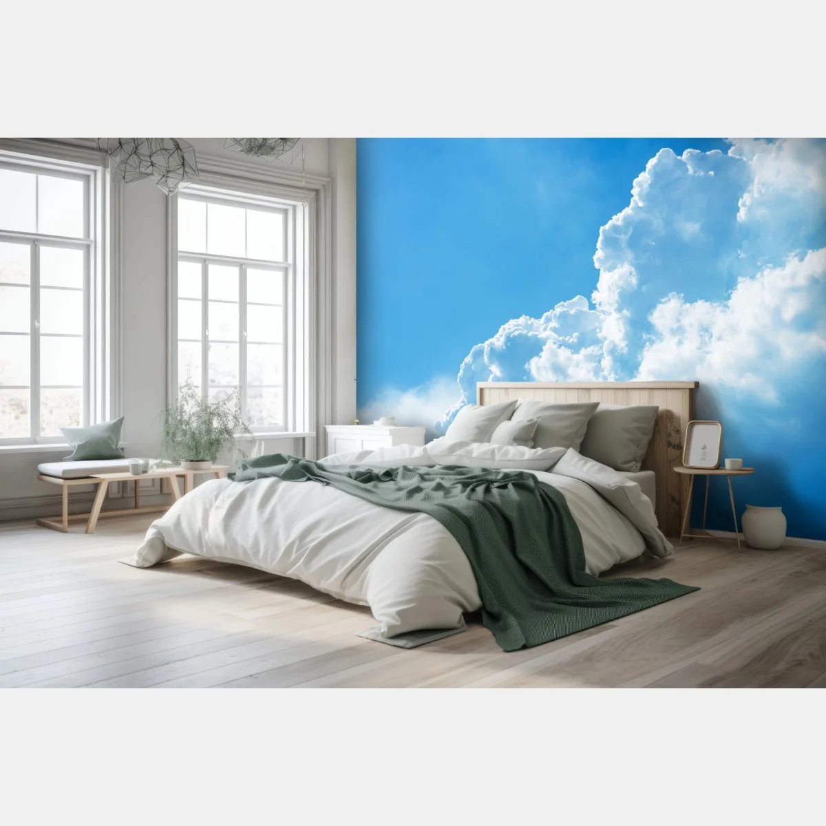 Fototapete sanfter blauer himmel mit fluffigen wolken – Wallnifity® Fototapete sanfter blauer himmel mit fluffigen wolken – Wallnifity®