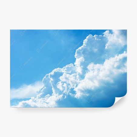 Fototapete sanfter blauer himmel mit fluffigen wolken – Wallnifity®