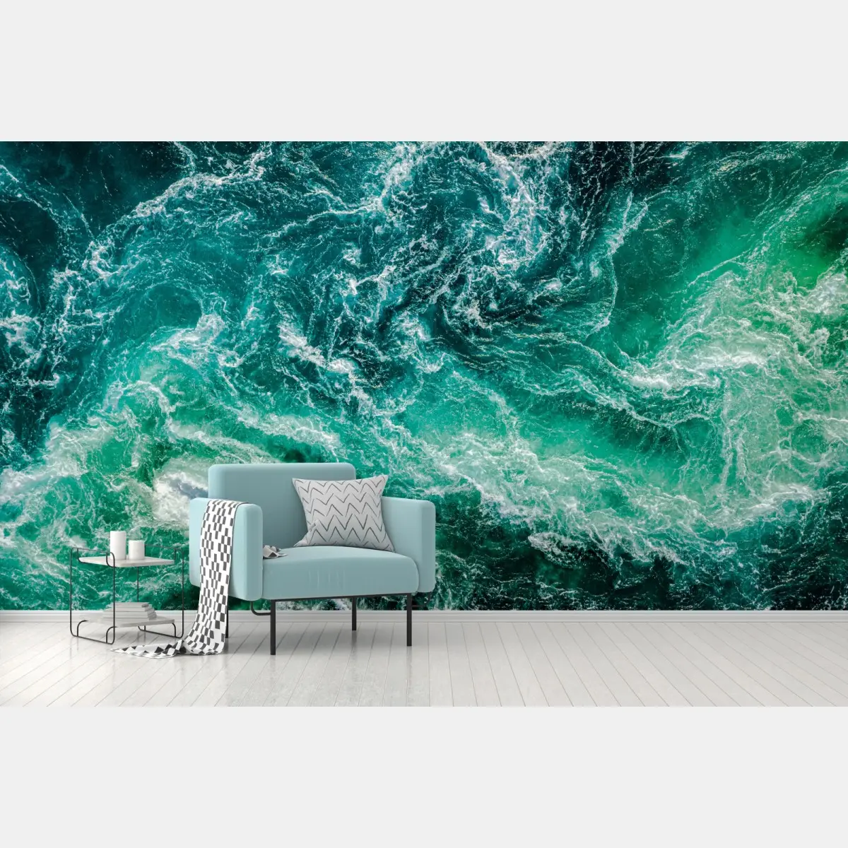 Fototapete maelstrom bei Saltstraumen, Norwegen – Wallnifity®