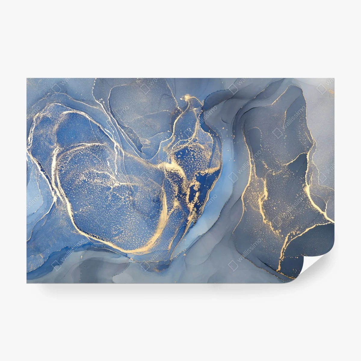 Fototapete ozeanblauer marmor mit goldenen adern – Wallnifity® Fototapete ozeanblauer marmor mit goldenen adern – Wallnifity®