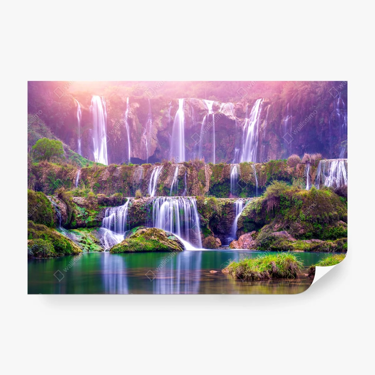 Fototapete friedlicher wasserfall Jiulong in Luoping, China – Wallnifity®