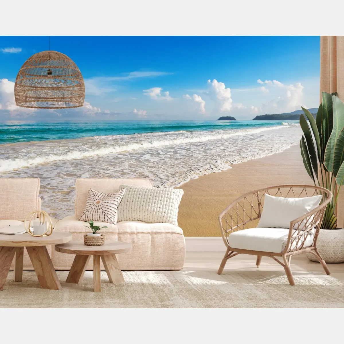 Fototapete Karon strand, Phuket: ruhige meeresansicht – Wallnifity®