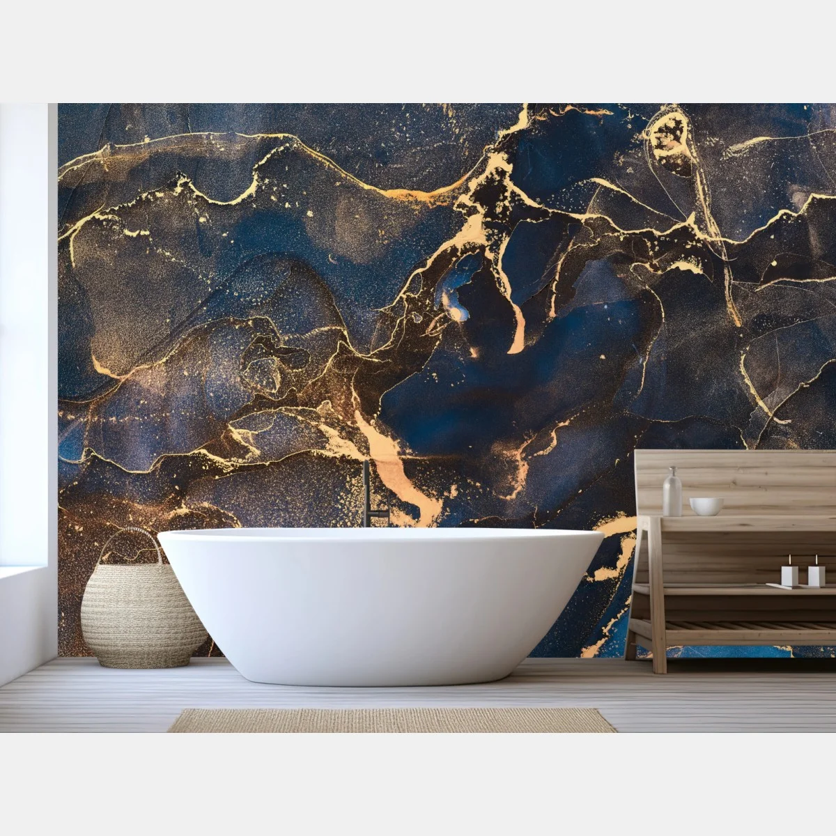 Fototapete nachtmarmor mit goldenen adern – Wallnifity® Fototapete nachtmarmor mit goldenen adern – Wallnifity®