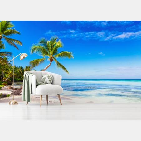 Fototapete tropischer palmenstrand – Wallnifity®
