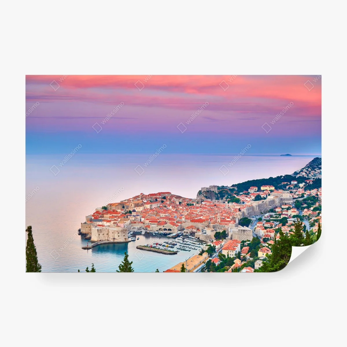 Fototapete Dubrovnik altstadt bei sonnenuntergang – Wallnifity®