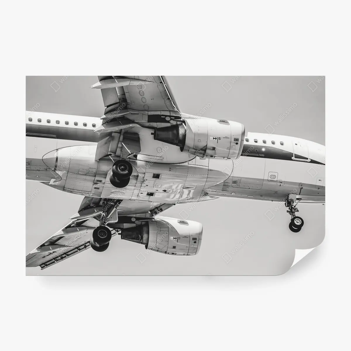 Fototapete nahaufnahme der unterseite eines flugzeugs – Wallnifity®