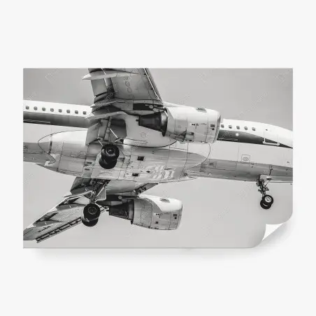 Fototapete nahaufnahme der unterseite eines flugzeugs – Wallnifity®