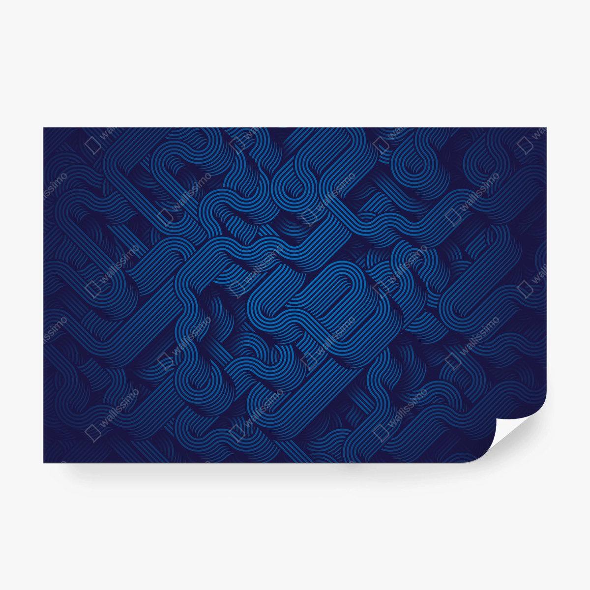 Fototapete tiefblaues abstraktes linienmuster – Wallnifity®
