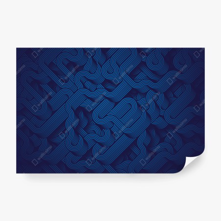Fototapete tiefblaues abstraktes linienmuster – Wallnifity®
