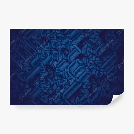Fototapete tiefblaues abstraktes linienmuster – Wallnifity®