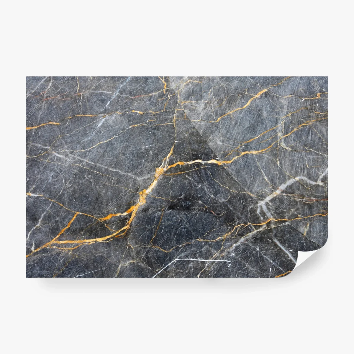 Fototapete dunkelgrauer marmor mit goldenen adern – Wallnifity®