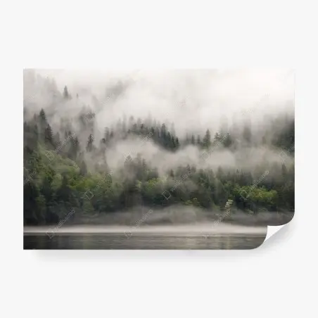 Fototapete nebliger küstenwald, British Columbia – Wallnifity®