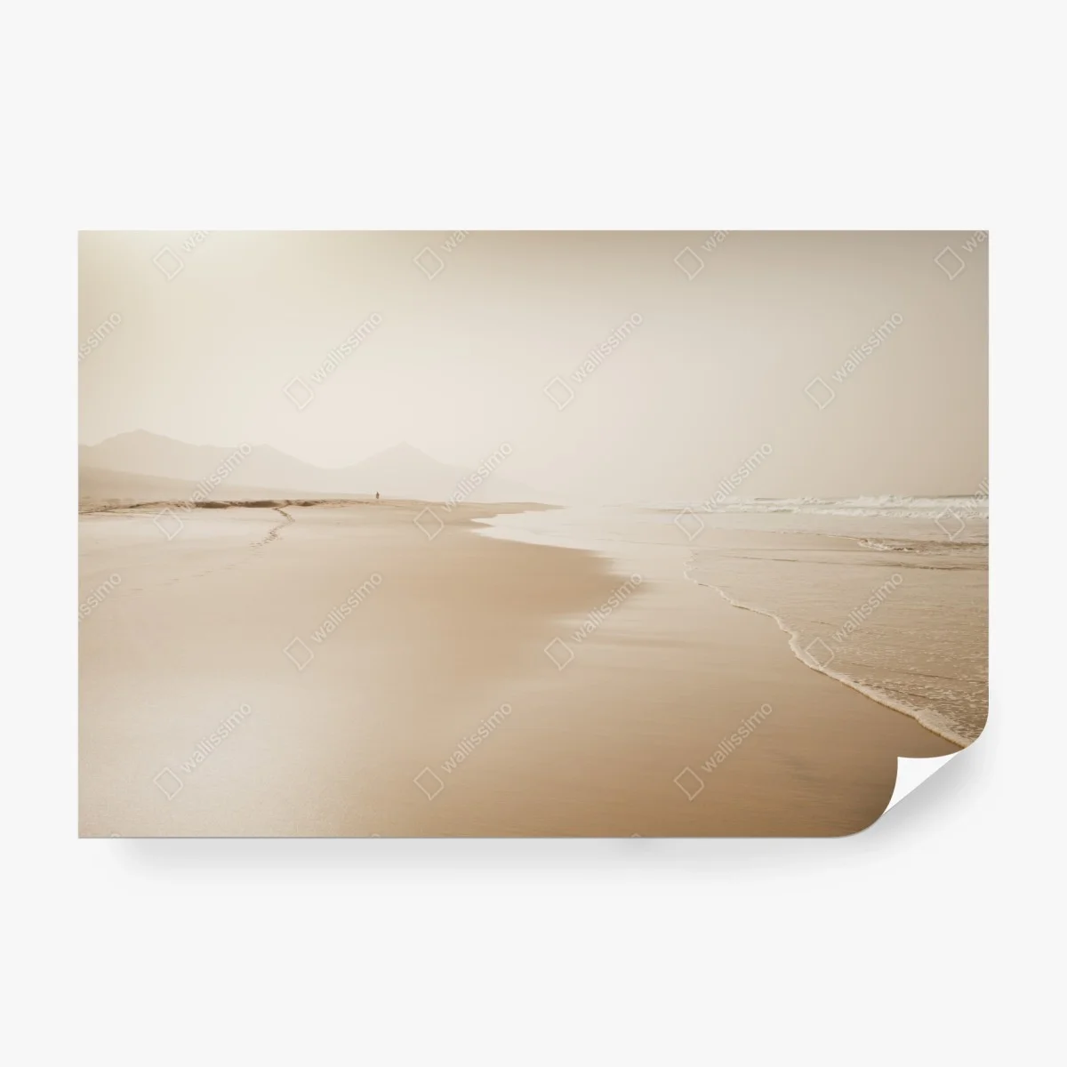 Fototapete ruhiger sepia strand – Wallnifity®