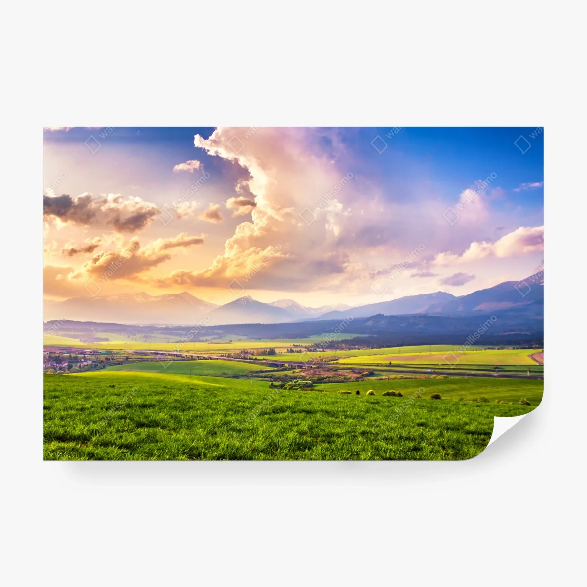 Fototapete frühlingshafte panoramalandschaft der Tatra, Slowakei – Wallnifity®
