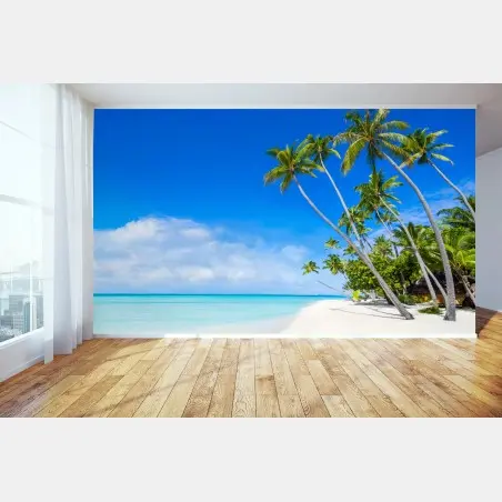 Fototapete tropischer palmenstrand – Wallnifity®