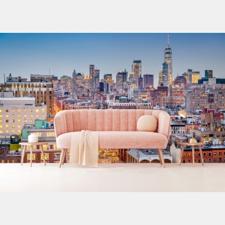 Fototapete New York skyline bei dämmerung – Wallnifity®