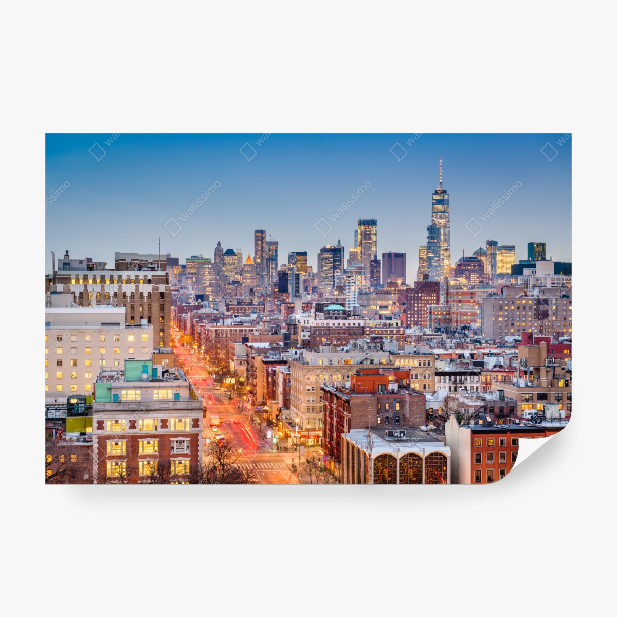 Fototapete New York skyline bei dämmerung – Wallnifity®