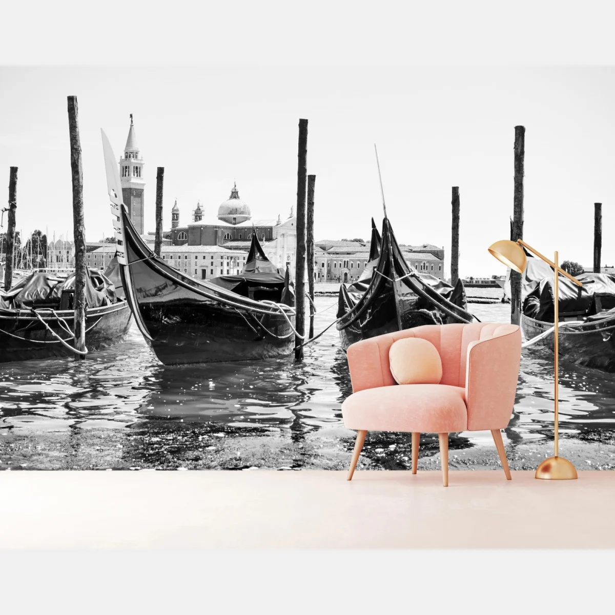 Fototapete vertäute gondeln in Venedig – Wallnifity® Fototapete vertäute gondeln in Venedig – Wallnifity®