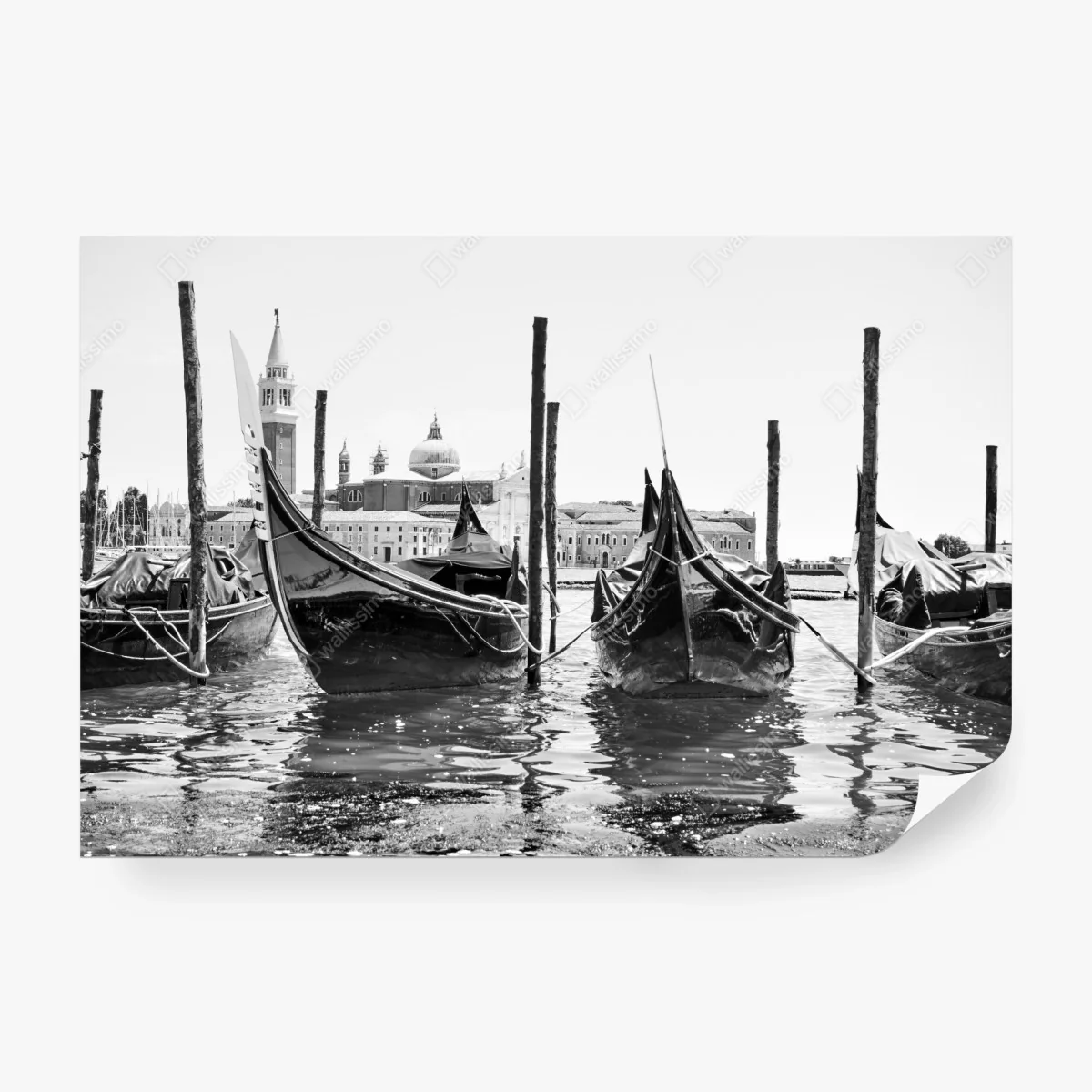 Fototapete vertäute gondeln in Venedig – Wallnifity® Fototapete vertäute gondeln in Venedig – Wallnifity®