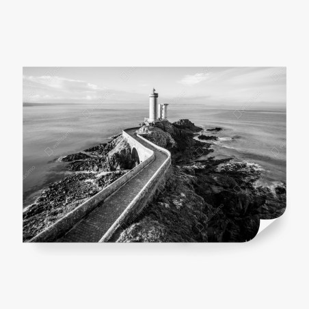 Fototapete leuchtturm auf felsiger küste – Wallnifity®