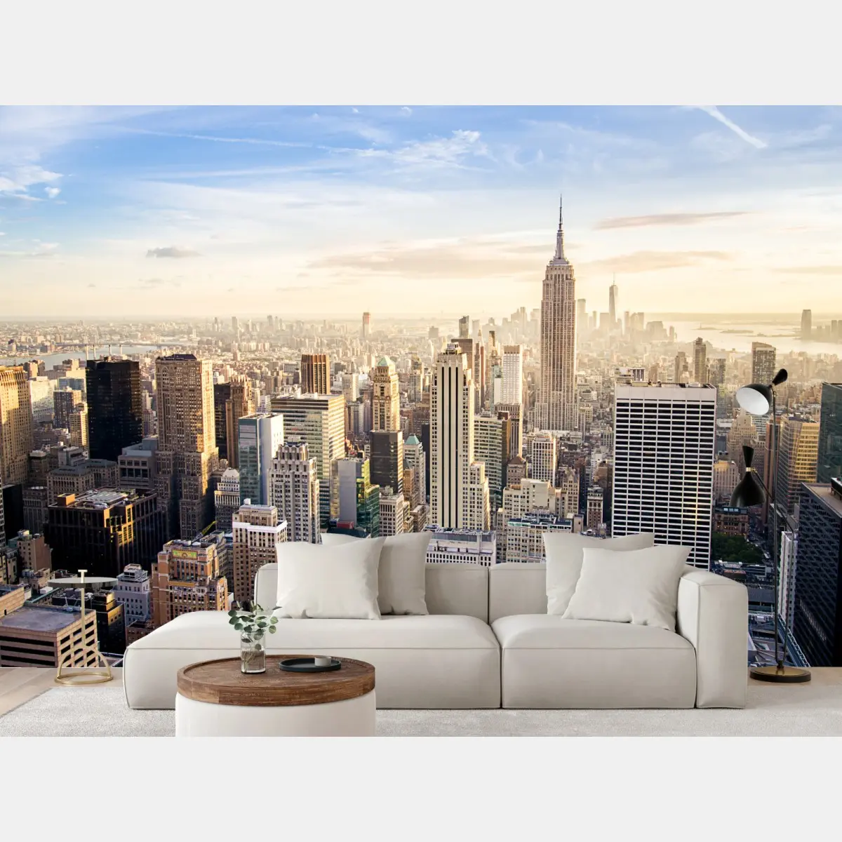 Fototapete New York skyline im morgenlicht – Wallnifity®