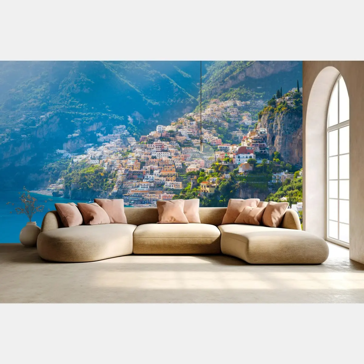 Fototapete Positano: buntes küstendorf an der Amalfiküste – Wallnifity®