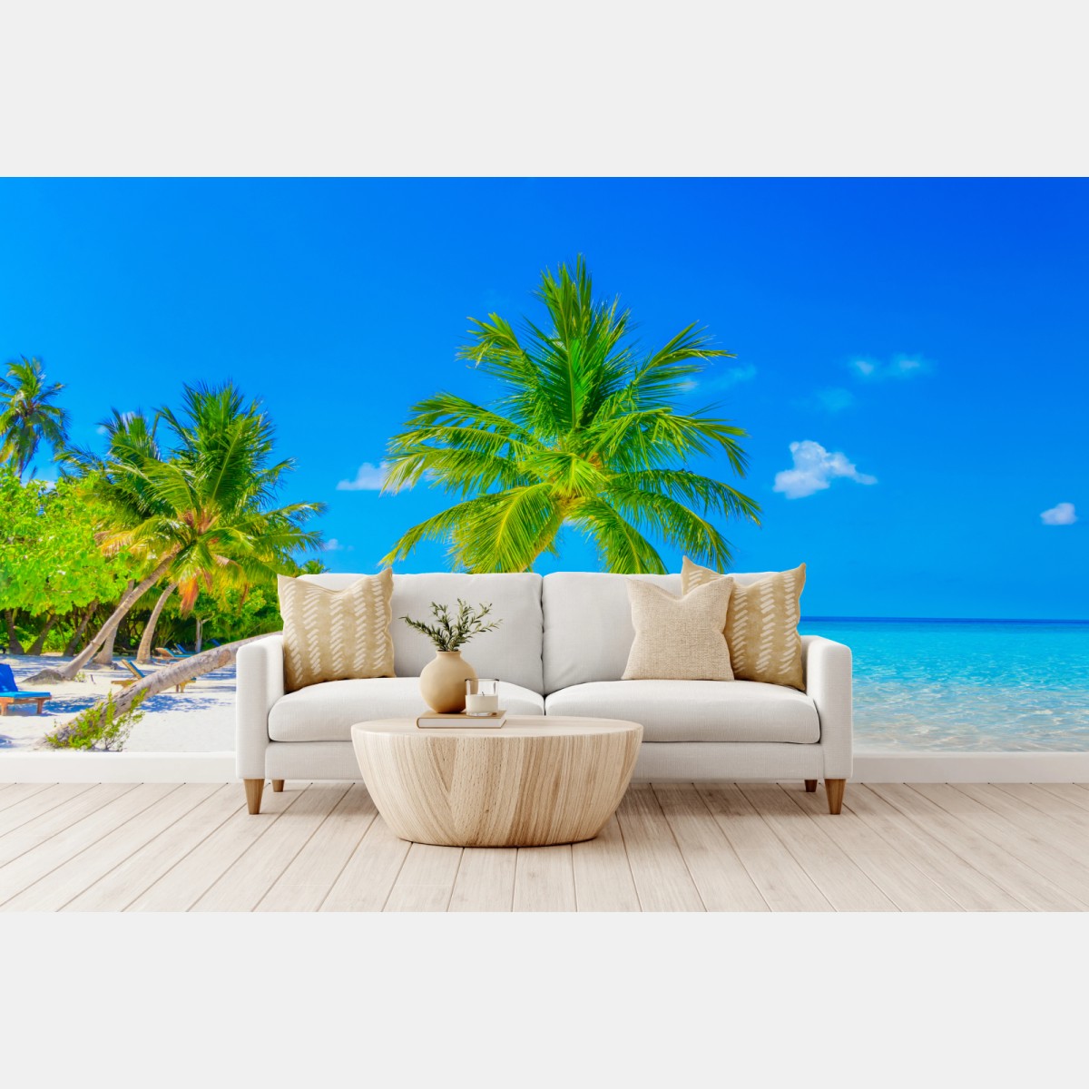 Fototapete traumhafte strandlandschaft auf den Malediven – Wallnifity®