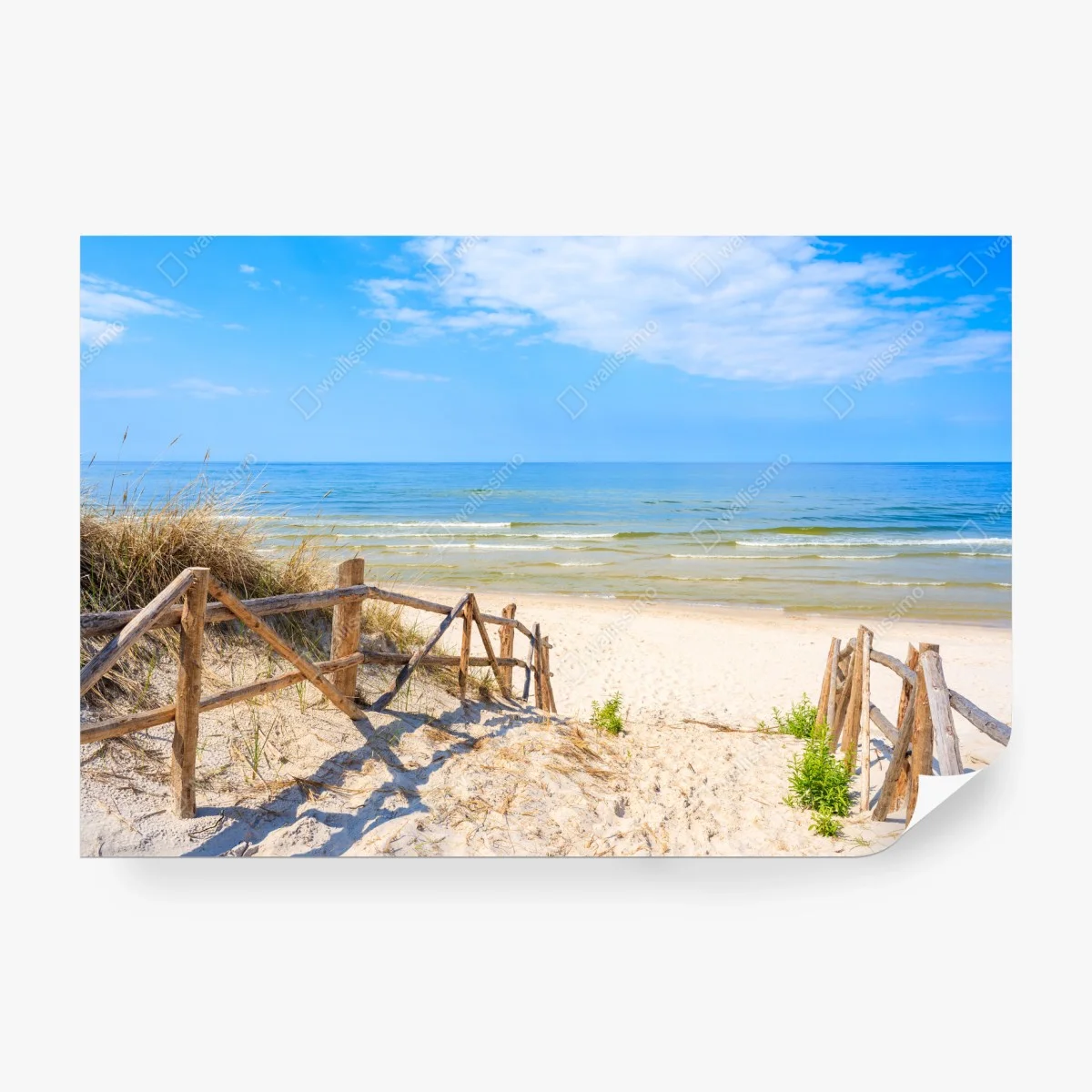 Fototapete zugang zum strand in Lubiatowo, Polen – Wallnifity®