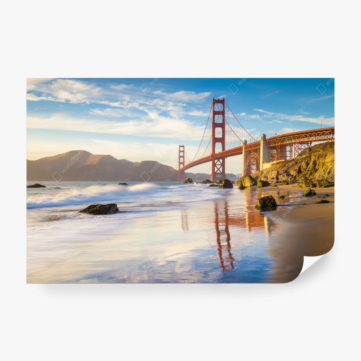 Fototapete Golden Gate Bridge bei sonnenuntergang – Wallnifity®