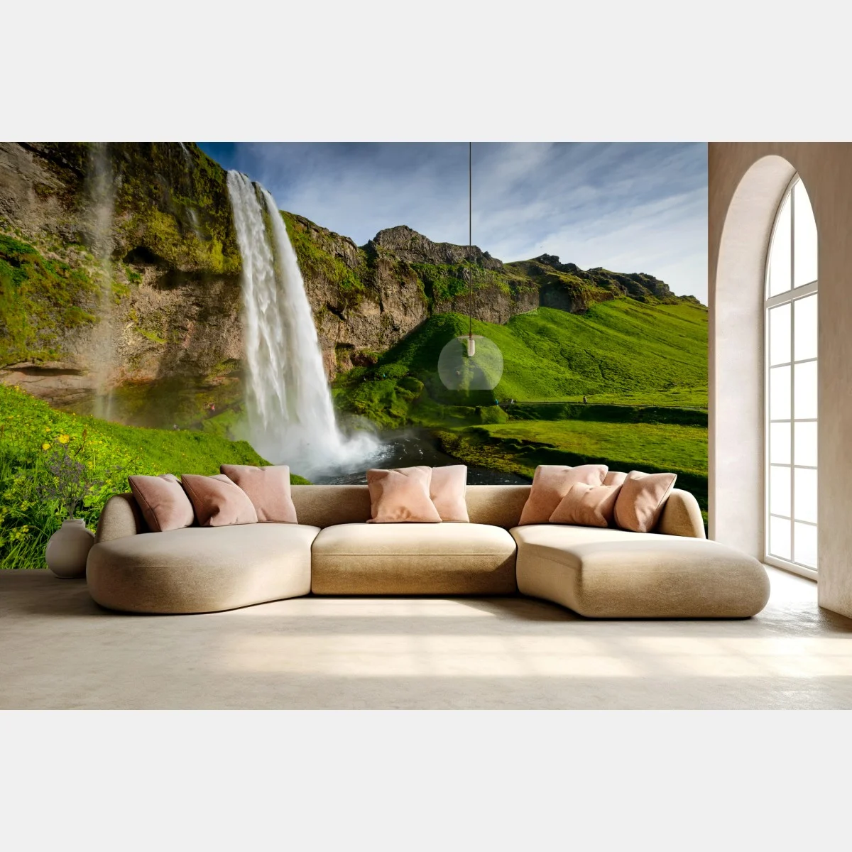 Fototapete Seljalandsfoss wasserfall in Island – Wallnifity® Fototapete Seljalandsfoss wasserfall in Island – Wallnifity®
