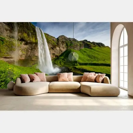 Fototapete Seljalandsfoss wasserfall in Island – Wallnifity®