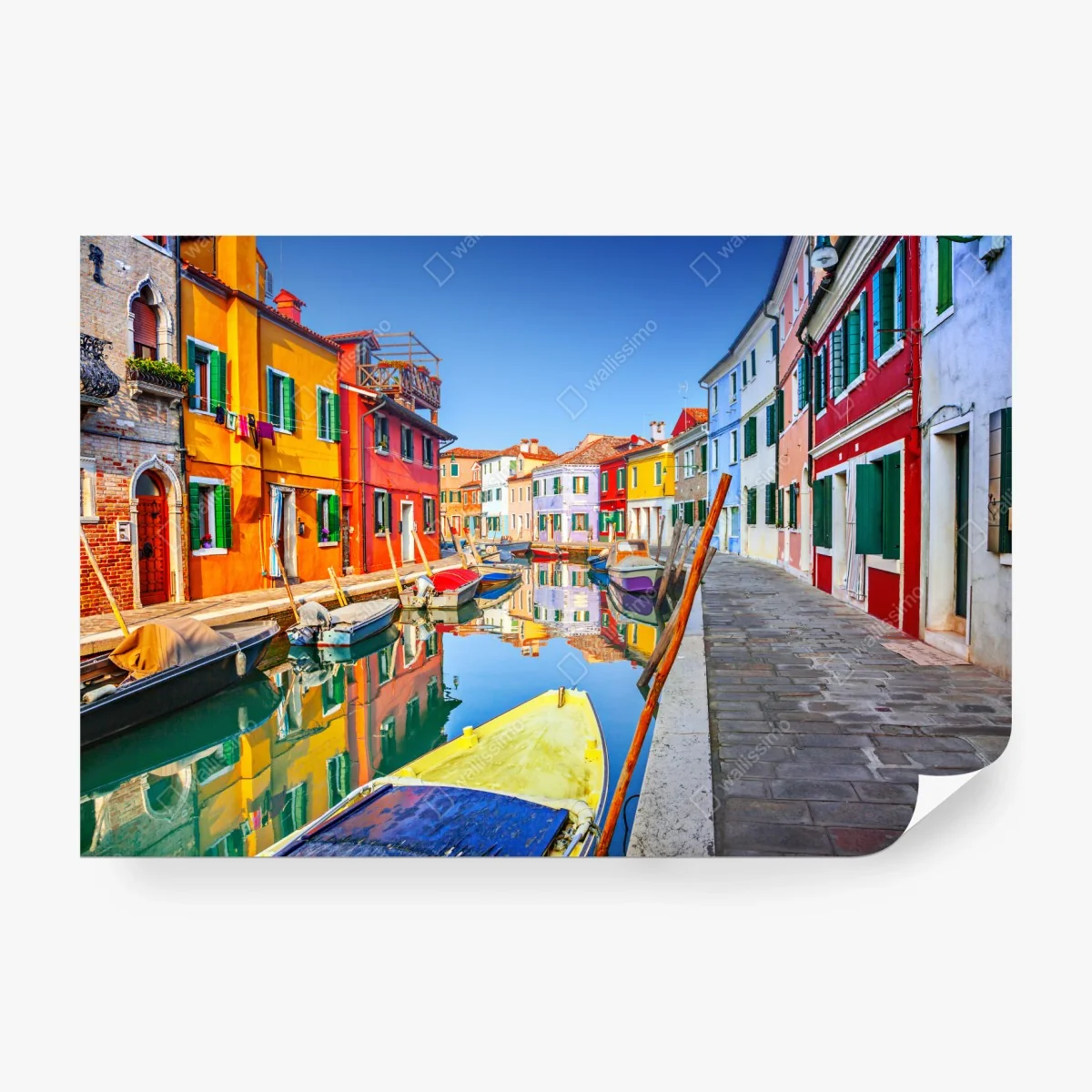 Fototapete bunte kanalhäuser in Burano – Wallnifity® Fototapete bunte kanalhäuser in Burano – Wallnifity®