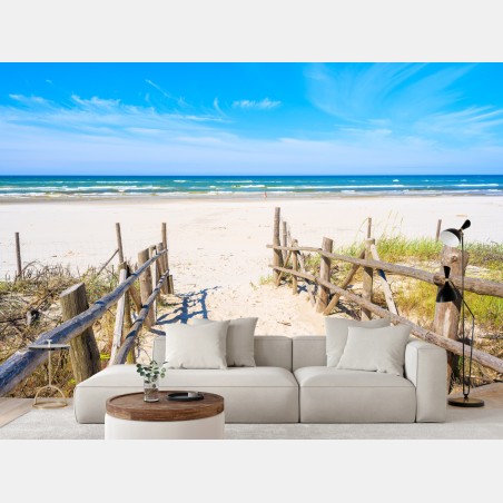 Fototapete eingang zum Strand von Debki an der Ostsee – Wallnifity®