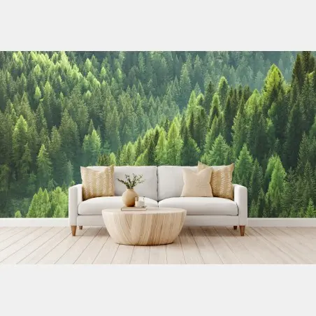 Fototapete üppige grüne waldpanorama – Wallnifity®